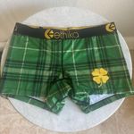 Ethika  Green Plaid Athletic Shorts Photo 1