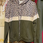 SheIn Animal Print Hoodie with Beige Accents size medium Photo 0