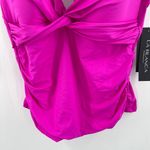 La Blanca Tankini Top Size 12 Island Goddess Over Shoulder Twist Orchid NWT Photo 10