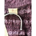 Little Yellow Button Purple Smocked Cotton & Modal Short Sleeve Blouse‎ Size S Photo 10