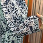 La mer luxe Fonda Stylish Blue, and White long Blouse Blue Size M Photo 7