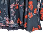 Free People ‎ Floral Smocked Blouse Butterfly Sleeve Top Womens Small Photo 4