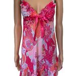 Avon Intimates Pink Eclectic Boho Hippie Barbie Ruffle Lingerie Mini Slip Dress Photo 1