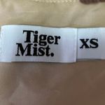 Tiger Mist Beige Tan Sleeveless Square Neck Pinstriped Crop Tank Top Size XS Photo 2