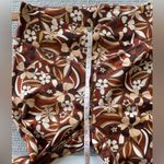PacSun LA Hearts Brown White 70’s Floral Flare Leg Crossover Waist Legging Sz M Photo 7