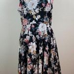 Papillon Dress M Black Floral Georgette Strappy V-Neck Sleeveless Above Knee New Photo 11