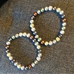 Honora Pearl Bracelets (Set/2) with Jewelry Bag + Gift Box Blue Photo 2