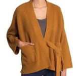 Madewell Madison Rib Side Tie Cardigan in Golden Harvest Brown Size XS Photo 0