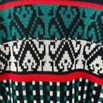 Vintage 70s Sasson Fair Isle V Neck Cardigan Sweater Oo La La Small Retro Black Photo 9