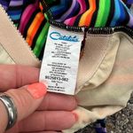 Catalina Vintage 90s neon rainbow stripe tankini top SMALL Photo 6