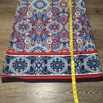 Tacera  Women's Red White Blue Bell Sleeve Shift Dress Size Large‎ Photo 7