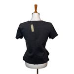 J.Crew NWT  Peplum Top Asymmetrical Charcoal Black Size Small Photo 1