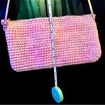 Handmade Cotton Candy Pink Crocheted Bag Photo 4