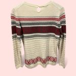 Talbots Cute creamy chevron stripe  cashmere blend crew neck sweater classic soft Photo 2