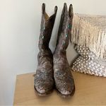 Corral  Vintage Western Boots, gray and turquoise with decal 12 M Photo 1