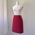 Gap Vintage ‘01 Dark Red Knee Length Skirt w/ Black Trim Photo 2