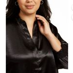 Anne Klein  Black Satin 3/4 Sleeve Tunic Top 1X Photo 14
