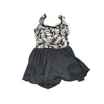 Pacific Connections Monochrome Leaf One Piece Black Size 12 Photo 1