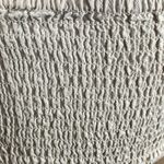 Kendall + Kylie  Square Tie Neck Crop Top Cream Smocked Size XS Extra Small Photo 4