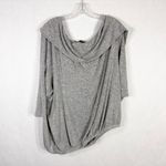 Lane Bryant Plus Size 22 24 Top Gray Knit Off Shoulder Banded Sweater 463 Photo 1