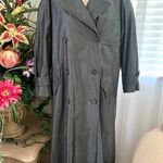 Evan Picone Vintage Wool Lined Trench Coat in Gray Photo 0