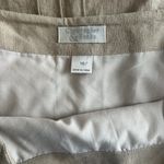 Christopher & Banks Size 10 Natural Beige Lagenlook Linen Blend Midi Skirt Lined Photo 3