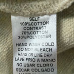 easel Oversized Flower Patchwork Terry Knit Sweatshirt in Beige Size S Photo 5