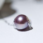 Edison Natural Purple Pearl Necklace Photo 1