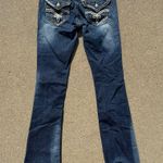 Rock Revival Elaina Boot Cut Bling Embroidered Flap Pocket Jeans Size 28x34 Photo 3