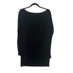 Athleta  Black Boat Neck Long Sleeve Sweatshirt Thumb Holes Stretch Top S Photo 3