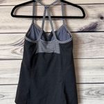 Athleta Heather Grey & White Striped Athletic Bra Tank Top Photo 7