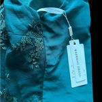 Elegant Teal Lace Women's Top Blue Size XS Photo 3