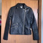 ASOS  Textured Faux Leather Moto Jacket Photo 1