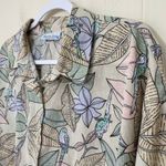 Vintage Tropical Floral Bird Print Button Up Shirt Collared ~ Women’s Size XXL Photo 4