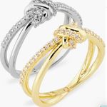 Nordstrom Rack NWT Covet Set of Two Stackable Knot Ring Set size 6 Photo 0