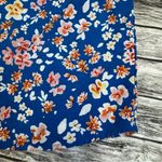 Pleione Women's Floral Blouse Top Shirt Blue S SM Small Short Puff Sleeve Light Photo 5