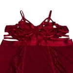 Torrid Curve Red Mesh Lace Cage Cutout Underwire Chemise Lingerie Size 5X Photo 2
