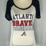 MLB Genuine Merchandise Atlanta Braves Women’s Burnout T Photo 0