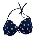 Victoria's Secret Victoria’s Secret Blue Underwire Push Up Sequin Polka Dot Bikini Top Bathing Photo 5