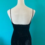 Reformation  Frankie Velvet Maxi Slipdress Black Smocked Silk Blend Luxury Size 6 Photo 6