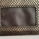 Fossil Coin Purse Pouch Leather Zipper ID Window Key Charm Pewter Gold Brown Photo 9