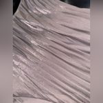 Cache NWT  One-Shoulder Ruched Dress with beaded details Size 12 in Mink Photo 2