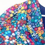 STAUD NWT Size 10 Milla Rainbow Flower Print Puff Sleeve V Neck Mini Dress Photo 12