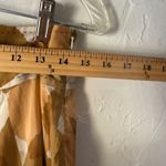 Anthropologie ‎ Odille Tan Brown Leaf Print A-Line Midi Skirt Earth Tones Casual Photo 4