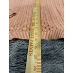 Talbots  Women's Pullover Crew Neck Crochet Sweater Button Shoulder Peach Size SP Photo 2