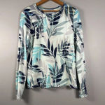 Hang Ten  Tee Shirt Womens M Top Long Sleeve Print Zip Pocket Stretch Pullover‎ Photo 1