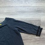 Roller Rabbit  Dark Gray Fringe Sweater Women’s Casual Boxy Photo 5