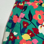 Elle Green Floral Cotton Blend Women’s Shorts Size 8 Photo 1