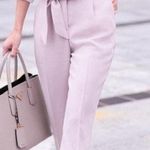 EXPRESS Blush High Waisted Ankle Paperbag Pants Photo 0