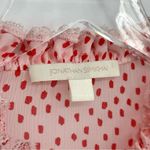 Jonathan Simkhai Silk Ruffle Polka Dot‎ Blouse Small Pink Red Dressy Valentine Photo 7